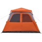 vidaXL Kuppel-Familienzelt 6 Personen Grau und Orange Quick Release vidaXL Kuppel-Familienzelt 6 Personen Grau und Orange Quick Release