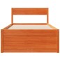 vidaXL Massivholzbett ohne Matratze Wachsbraun 75x190 cm Kiefernholz vidaXL Massivholzbett ohne Matratze Wachsbraun 75x190 cm Kiefernholz