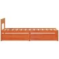 vidaXL Massivholzbett ohne Matratze Wachsbraun 75x190 cm Kiefernholz vidaXL Massivholzbett ohne Matratze Wachsbraun 75x190 cm Kiefernholz