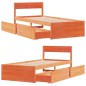 vidaXL Massivholzbett ohne Matratze Wachsbraun 75x190 cm Kiefernholz vidaXL Massivholzbett ohne Matratze Wachsbraun 75x190 cm Kiefernholz