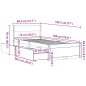 vidaXL Massivholzbett ohne Matratze Wachsbraun 75x190 cm Kiefernholz vidaXL Massivholzbett ohne Matratze Wachsbraun 75x190 cm Kiefernholz