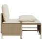 vidaXL 4-tlg. Garten-Sofagarnitur mit Kissen Beige Poly Rattan vidaXL 4-tlg. Garten-Sofagarnitur mit Kissen Beige Poly Rattan