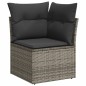 vidaXL 7-tlg. Garten-Sofagarnitur mit Kissen Grau Poly Rattan vidaXL 7-tlg. Garten-Sofagarnitur mit Kissen Grau Poly Rattan