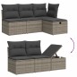 vidaXL 7-tlg. Garten-Sofagarnitur mit Kissen Grau Poly Rattan vidaXL 7-tlg. Garten-Sofagarnitur mit Kissen Grau Poly Rattan