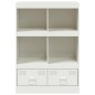 vidaXL Highboard Weiß 67x39x95 cm Stahl vidaXL Highboard Weiß 67x39x95 cm Stahl