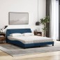 vidaXL Bett mit Matratze Blau 160x200 cm Stoff vidaXL Bett mit Matratze Blau 160x200 cm Stoff