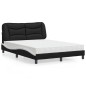 vidaXL Bett mit Matratze Schwarz und Weiß 120x200 cm Kunstleder vidaXL Bett mit Matratze Schwarz und Weiß 120x200 cm Kunstleder