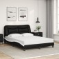 vidaXL Bett mit Matratze Schwarz und Weiß 120x200 cm Kunstleder vidaXL Bett mit Matratze Schwarz und Weiß 120x200 cm Kunstleder