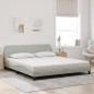 vidaXL Bett mit Matratze Hellgrau 180x200 cm Samt vidaXL Bett mit Matratze Hellgrau 180x200 cm Samt