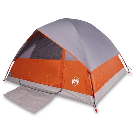 vidaXL Kuppel-Campingzelt 3 Personen Orange Wasserdicht
