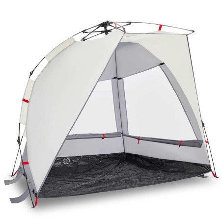 vidaXL Strandzelt 2 Personen Grau Quick Release Wasserdicht