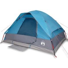 vidaXL Kuppel-Campingzelt 4 Personen Blau Wasserdicht