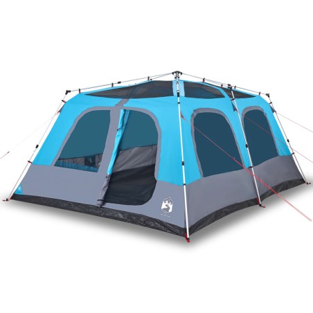 vidaXL Kuppel-Familienzelt 10 Personen Blau Quick Release