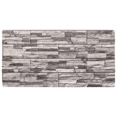 vidaXL 3D-Wandpaneele 10 Stk. Hellgrau 100x50 cm EPS