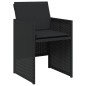vidaXL 11-tlg. Garten-Essgruppe mit Kissen Schwarz Poly Rattan vidaXL 11-tlg. Garten-Essgruppe mit Kissen Schwarz Poly Rattan