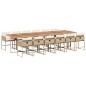 vidaXL 13-tlg. Garten-Essgruppe mit Kissen Beige Poly Rattan vidaXL 13-tlg. Garten-Essgruppe mit Kissen Beige Poly Rattan