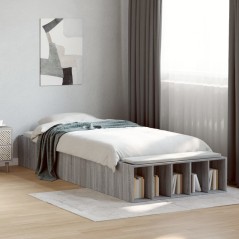 vidaXL Bettgestell Grau Sonoma 90x200 cm Holzwerkstoff
