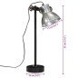 vidaXL Schreibtischlampe 25 W Vintage-Silber 15x15x55 cm E27 vidaXL Schreibtischlampe 25 W Vintage-Silber 15x15x55 cm E27