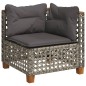 vidaXL 6-tlg. Garten-Sofagarnitur mit Kissen Grau Poly Rattan vidaXL 6-tlg. Garten-Sofagarnitur mit Kissen Grau Poly Rattan