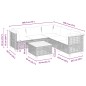 vidaXL 6-tlg. Garten-Sofagarnitur mit Kissen Grau Poly Rattan vidaXL 6-tlg. Garten-Sofagarnitur mit Kissen Grau Poly Rattan