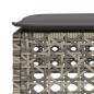 vidaXL 8-tlg. Garten-Sofagarnitur mit Kissen Grau Poly Rattan