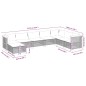 vidaXL 8-tlg. Garten-Sofagarnitur mit Kissen Grau Poly Rattan