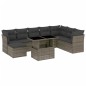 vidaXL 9-tlg. Garten-Sofagarnitur mit Kissen Grau Poly Rattan vidaXL 9-tlg. Garten-Sofagarnitur mit Kissen Grau Poly Rattan