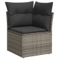 vidaXL 9-tlg. Garten-Sofagarnitur mit Kissen Grau Poly Rattan vidaXL 9-tlg. Garten-Sofagarnitur mit Kissen Grau Poly Rattan