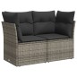 vidaXL 10-tlg. Garten-Sofagarnitur mit Kissen Grau Poly Rattan vidaXL 10-tlg. Garten-Sofagarnitur mit Kissen Grau Poly Rattan