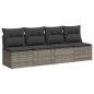 vidaXL 10-tlg. Garten-Sofagarnitur mit Kissen Grau Poly Rattan vidaXL 10-tlg. Garten-Sofagarnitur mit Kissen Grau Poly Rattan