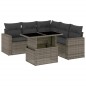 vidaXL 6-tlg. Garten-Sofagarnitur mit Kissen Grau Poly Rattan vidaXL 6-tlg. Garten-Sofagarnitur mit Kissen Grau Poly Rattan