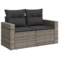 vidaXL 6-tlg. Garten-Sofagarnitur mit Kissen Grau Poly Rattan vidaXL 6-tlg. Garten-Sofagarnitur mit Kissen Grau Poly Rattan