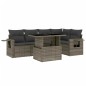 vidaXL 6-tlg. Garten-Sofagarnitur mit Kissen Grau Poly Rattan vidaXL 6-tlg. Garten-Sofagarnitur mit Kissen Grau Poly Rattan
