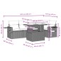 vidaXL 6-tlg. Garten-Sofagarnitur mit Kissen Grau Poly Rattan vidaXL 6-tlg. Garten-Sofagarnitur mit Kissen Grau Poly Rattan