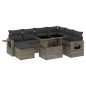 vidaXL 8-tlg. Garten-Sofagarnitur mit Kissen Grau Poly Rattan vidaXL 8-tlg. Garten-Sofagarnitur mit Kissen Grau Poly Rattan