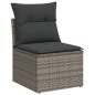 vidaXL 8-tlg. Garten-Sofagarnitur mit Kissen Grau Poly Rattan vidaXL 8-tlg. Garten-Sofagarnitur mit Kissen Grau Poly Rattan