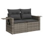 vidaXL 8-tlg. Garten-Sofagarnitur mit Kissen Grau Poly Rattan vidaXL 8-tlg. Garten-Sofagarnitur mit Kissen Grau Poly Rattan