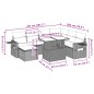vidaXL 8-tlg. Garten-Sofagarnitur mit Kissen Grau Poly Rattan vidaXL 8-tlg. Garten-Sofagarnitur mit Kissen Grau Poly Rattan