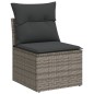 vidaXL 10-tlg. Garten-Sofagarnitur mit Kissen Grau Poly Rattan vidaXL 10-tlg. Garten-Sofagarnitur mit Kissen Grau Poly Rattan