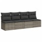 vidaXL 10-tlg. Garten-Sofagarnitur mit Kissen Grau Poly Rattan vidaXL 10-tlg. Garten-Sofagarnitur mit Kissen Grau Poly Rattan