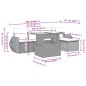 vidaXL 6-tlg. Garten-Sofagarnitur mit Kissen Grau Poly Rattan vidaXL 6-tlg. Garten-Sofagarnitur mit Kissen Grau Poly Rattan