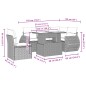 vidaXL 6-tlg. Garten-Sofagarnitur mit Kissen Grau Poly Rattan vidaXL 6-tlg. Garten-Sofagarnitur mit Kissen Grau Poly Rattan