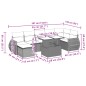 vidaXL 8-tlg. Garten-Sofagarnitur mit Kissen Grau Poly Rattan vidaXL 8-tlg. Garten-Sofagarnitur mit Kissen Grau Poly Rattan