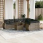 vidaXL 10-tlg. Garten-Sofagarnitur mit Kissen Grau Poly Rattan vidaXL 10-tlg. Garten-Sofagarnitur mit Kissen Grau Poly Rattan