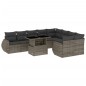 vidaXL 10-tlg. Garten-Sofagarnitur mit Kissen Grau Poly Rattan vidaXL 10-tlg. Garten-Sofagarnitur mit Kissen Grau Poly Rattan