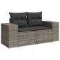 vidaXL 7-tlg. Garten-Sofagarnitur mit Kissen Grau Poly Rattan vidaXL 7-tlg. Garten-Sofagarnitur mit Kissen Grau Poly Rattan