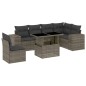 vidaXL 7-tlg. Garten-Sofagarnitur mit Kissen Grau Poly Rattan vidaXL 7-tlg. Garten-Sofagarnitur mit Kissen Grau Poly Rattan