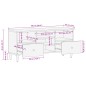 vidaXL TV-Schrank 100x33x46 cm Massivholz Mango vidaXL TV-Schrank 100x33x46 cm Massivholz Mango