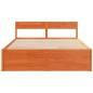 vidaXL Massivholzbett ohne Matratze Wachsbraun 150x200 cm Kiefernholz vidaXL Massivholzbett ohne Matratze Wachsbraun 150x200 cm Kiefernholz