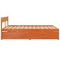 vidaXL Massivholzbett ohne Matratze Wachsbraun 150x200 cm Kiefernholz vidaXL Massivholzbett ohne Matratze Wachsbraun 150x200 cm Kiefernholz